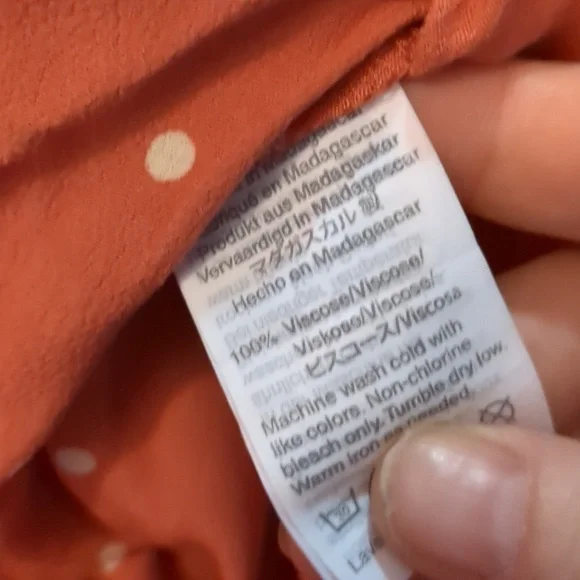 Madewell Sash-Tie Wrap Top in Polka Dot size medium - Picture 4 of 5